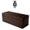 MG Design Polsterhocker Braun 45x120 cm - Stauraum 140L, Produktbild-Vorschau 5