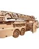 A wooden model of a fire truck with a ladder extended. Produktbild-Vorschau