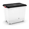 Úložný box Moover XXL s kolieskami, 80 l, čierny Náhľad obrázku produktu 3