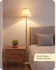 EDISHINE Stehlampe Wohnzimmer, Baumwoll-Leinenschirm, Produktbild-Vorschau 2