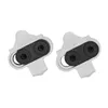 A pair of silver and black bicycle cleats on a white background. Produktbild-Vorschau