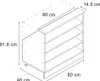 Meuble de rangement sous pente Vicco Rion Blanc 80x81.6cm Voir les images du produit 2