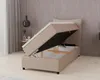 Boxspringbett, 90cm x 200cm, Grau, mit Bettkasten, Matratze Produktbild-Vorschau 5