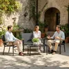 Outsunny Gartenmöbel Set für 4 Personen mit 2er Sofa Stuhl Produktbild-Vorschau 2