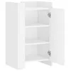 A white cabinet with three shelves and one door is shown against a white background. Anteprima dell’immagine prodotto