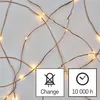 LED Weihnachtliche Nano-Kette kupferfarben, 0,9 m, 2x AA, Innen, warm-weiß, Timer Produktbild-Vorschau