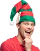 Weihnachtsmütze Elf mit Ohren und Bommel | Rot Grün Produktbild-Vorschau 1