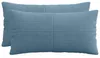 vidaXL Housse de coussin 2 pièces, modèle ALMELO, bleu, 40 Voir les images du produit 1