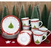 set da colazione 18 pezzi Sogno di Natale in porcellana 6 Anteprima dell’immagine prodotto 3
