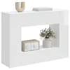 vidaXL Konsolentisch Hochglanz Weiß 101 x 29 x 74 cm Produktbild-Vorschau 3
