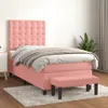 Boxspringbett mit Matratze Rosa 90x190 cm Samt Produktbild-Vorschau 2