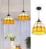 lampa wisząca "LIVIA" z żółtą mozaiką kwiatową Ø20cm - Podgląd zdjęcia produktu 1
