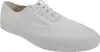 Dek Uni Leinen Turnschuhe zum Schnüren, Weiß DF884 (43 EU) Produktbild-Vorschau 1