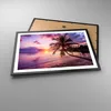 Gerahmtes Poster - Schwarzer Rahmen - Strand Meer Palme - Produktbild-Vorschau 3