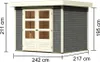 Karibu Gartenhaus Gerätehaus Askola 3 terragrau 242x217x211 Produktbild-Vorschau 6