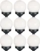 9er Set LED Solarkugel weiß, Erdspieß, DxH 10x38 cm Produktbild-Vorschau 1