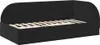 vidaXL Hoekbed met hoofdeinde, zwart, 90 cm x 190 cm, Productafbeelding-voorbeeld 4