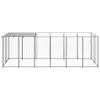 The Living Store Hundezwinger Silbern 330x110x110 cm Stahl Produktbild-Vorschau 2