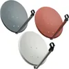 Three satellite dishes of different colors are shown against a white background. Produktbild-Vorschau