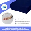 Spannbettlaken Frottee Marineblau 70x160 cm mit Gummizug – Produktbild-Vorschau 3