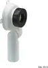 A white urinal siphon with a black rubber seal is shown against a white background. Anteprima dell’immagine prodotto