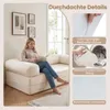 COSTWAY – rozkładana sofa, dwuosobowy fotel rozkładany z Podgląd zdjęcia produktu 6