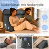 ELONEO Rückenkissen mit abnehmbarer Nackenrolle und Produktbild-Vorschau 3