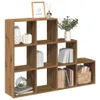 vidaXL Raumteiler-Bücherregal 3 Stufen Artisan-Eiche Produktbild-Vorschau 2