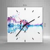 Wanduhr - Quadrat - Glasuhr - Violine Walk regen Produktbild-Vorschau 3