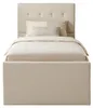 Homestyle4u Polsterbett 90x200 Beige Einzelbett Bettgestell Produktbild-Vorschau 10