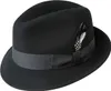 Bailey wasserabweisender & rollbarer Player Filzhut mit Feder in schwarz