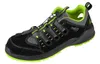 A single black and gray work shoe with neon green accents is shown against a white background. Podgląd zdjęcia produktu