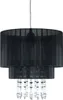 A black tiered pendant light with crystal accents. Podgląd zdjęcia produktu