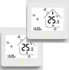 Two views of a smart thermostat display. Náhľad obrázku produktu