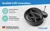 A bicycle inner tube is shown with accompanying text highlighting its features and brand. Produktbild-Vorschau