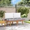 vidaXL Gartenbank mit Kissen 115 cm Massivholz Akazie Produktbild-Vorschau 2