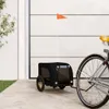 vidaXL Fahrradanhänger Hunde Schwarz Oxford-Gewebe und Produktbild-Vorschau 2