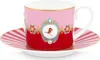 PIP STUDIO Love Birds Medallion Red-Pink Tasse mit Produktbild-Vorschau 3