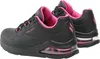 A pair of black Skechers women's sports shoes with pink accents. Produktbild-Vorschau
