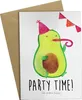 Mr. & Mrs. Panda Grußkarte Avocado Party Zeit - Weiß - Produktbild-Vorschau 1