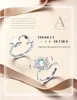 Adramata Set di 2 anelli Fidget Girasole d'argento Donna Anteprima dell’immagine prodotto 2