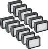 A collection of vacuum cleaner filters arranged in a staggered pattern. Produktbild-Vorschau