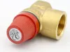 A close-up shot of a brass safety valve with a red adjustment knob. Anteprima dell’immagine prodotto