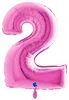 Pallone gonfiabile numero 2 rosa 102 cm extra large Anteprima dell’immagine prodotto 6