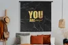MuchoWow® Wandteppich Wandbehang Zitate - Magie - Gold - Produktbild-Vorschau 4