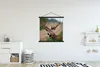 MuchoWow® Textilposter Hirsche - Farne - Natur 90x90 cm mit Produktbild-Vorschau 2