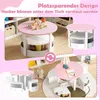 COSTWAY Tavolo per bambini con 4 sedie, set da pranzo in Anteprima dell’immagine prodotto 5