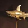 FineBuy Dekofigur Hai Aluminium Gold Maritim 70 cm mit Produktbild-Vorschau 4
