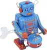 Clockwork Drumming Robot Toy,Drum Wind Up Robot,Metal Tin Náhled obrázku produktu 1