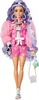 Barbie Extra Puppe mit lila-welligem Haar, Anziehpuppe, Produktbild-Vorschau 3